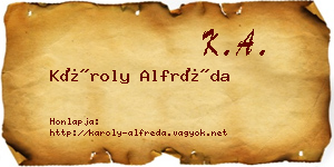 Károly Alfréda névjegykártya